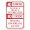 Signmission No Parking Violators Will Be Towed Away Heavy-Gauge Aluminum Sign, 12" x 18", A-1218-23594 A-1218-23594 - alternate 1